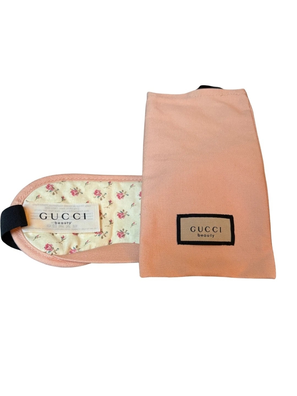 Gucci Beauty Pink Floral Sleep Mask & Matching Travel Pouch Set GWP